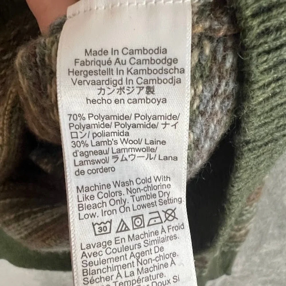 J Crew Sweater Mens XL Fair Isle Lambswool Nordic Crewneck Old Money Preppy